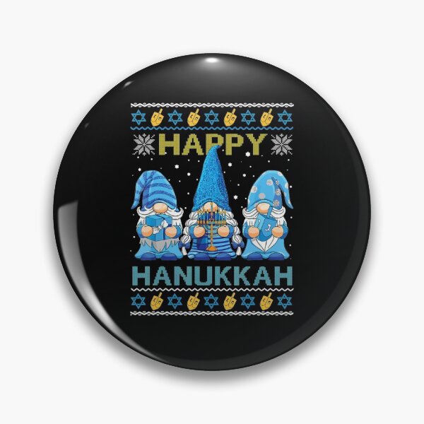 Artikelvorschau, Happy Hanukkah Ugly Christmas Gnome Gnomies Menorah Dreidel entworfen und verkauft von whenevery3.