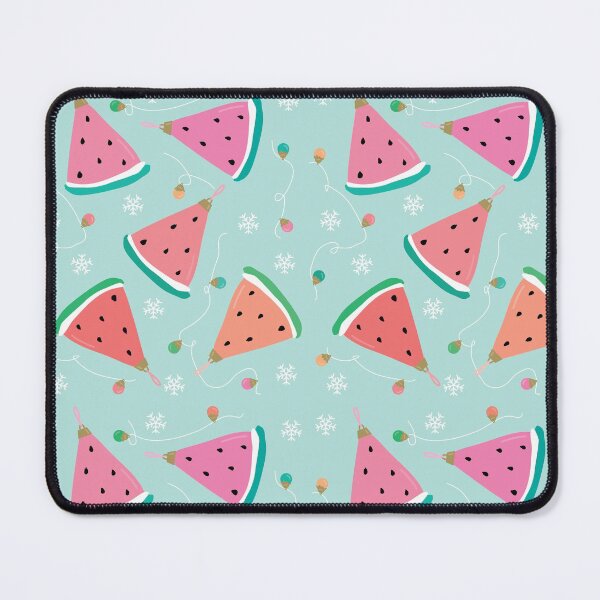 Item preview, Watermelon Ornaments - Pink and Mint Art Print designed and sold by TheBrightInk.