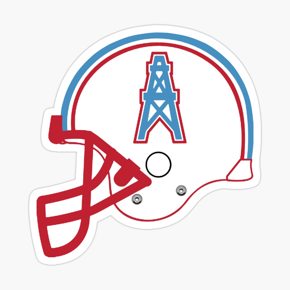 Houston Oilers vintage american football team helmet emblem