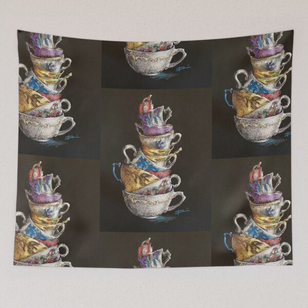 Item preview, TEETERING TEACUPS designed and sold by RosaFedele.