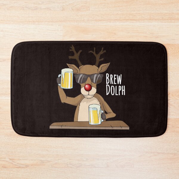Item preview, Funny Christmas adult alcohol shirt. Brew Dolph beer drinking deer designed and sold by Juliano-Designs.