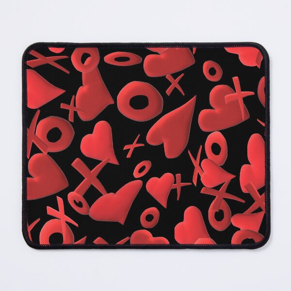 Item preview, Floating Love. Red Hearts, Xs and Os.  (Black Background) designed and sold by ArtByLM.