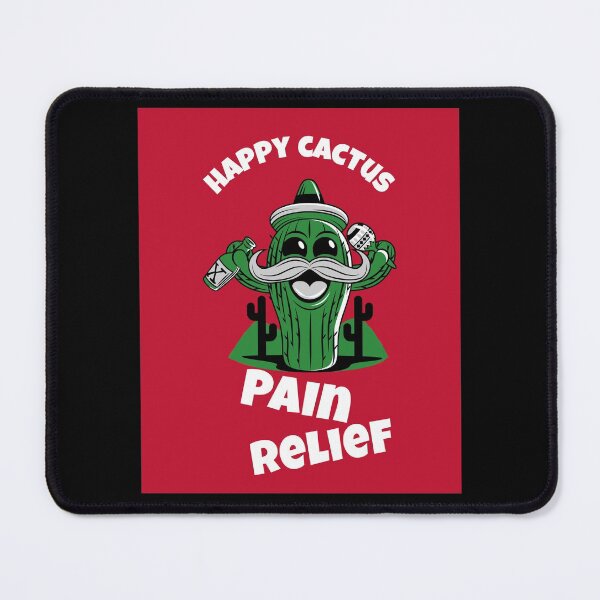 Item preview, Happy Cactus Pain Relief (on black) designed and sold by GagiTees.