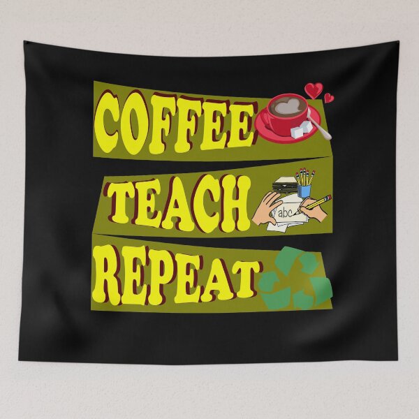 Item preview, coffee teach repeat designed and sold by KawaiiKraze ..