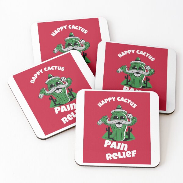 Item preview, Happy Cactus Pain Relief (on white) designed and sold by GagiTees.