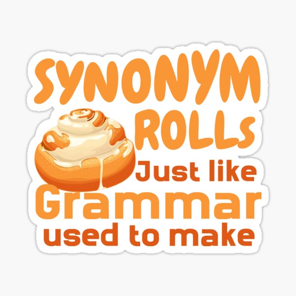 Synonym Rolls Sticker, Cinnamon Roll Sticker, Funny Sticker, Vinyl Stickers,  Christmas Gift, Stocking Stuffers, Water Bottle Stickers 