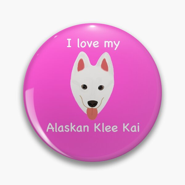 Item preview, I Love My Alaskan Klee Kai (white with brown eyes) designed and sold by Tiki-Kreations.