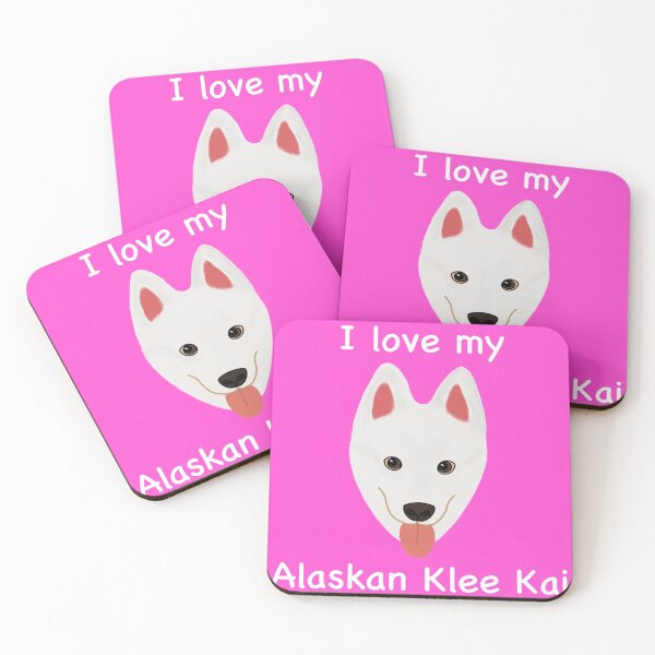 Item preview, I Love My Alaskan Klee Kai (white with brown eyes) designed and sold by Tiki-Kreations.