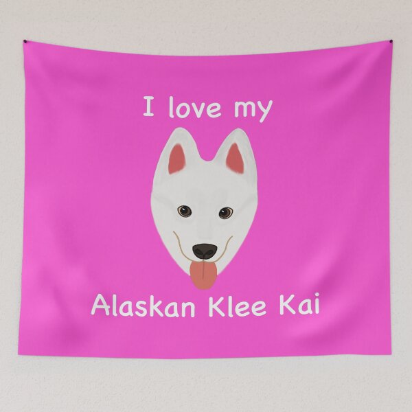 Item preview, I Love My Alaskan Klee Kai (white with brown eyes) designed and sold by Tiki-Kreations.