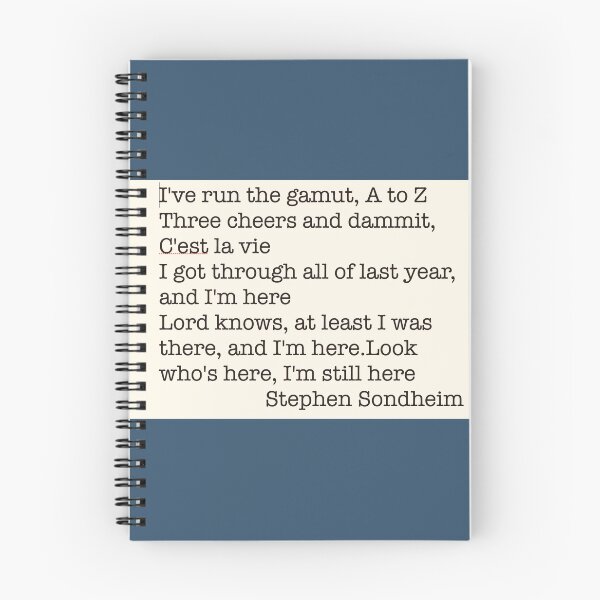 Item preview, Sondheim I'm Still Here quote designed and sold by Jenniferkate72.