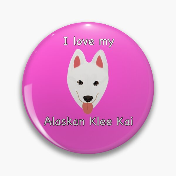 Item preview, I Love My Alaskan Klee Kai (white with brown eyes) designed and sold by Tiki-Kreations.