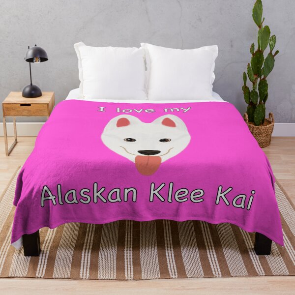 Item preview, I Love My Alaskan Klee Kai (white with brown eyes) designed and sold by Tiki-Kreations.