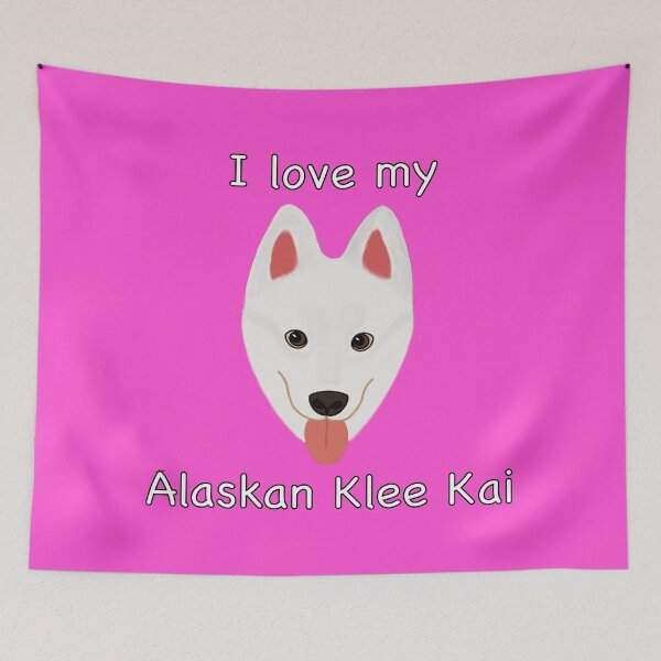 Item preview, I Love My Alaskan Klee Kai (white with brown eyes) designed and sold by Tiki-Kreations.