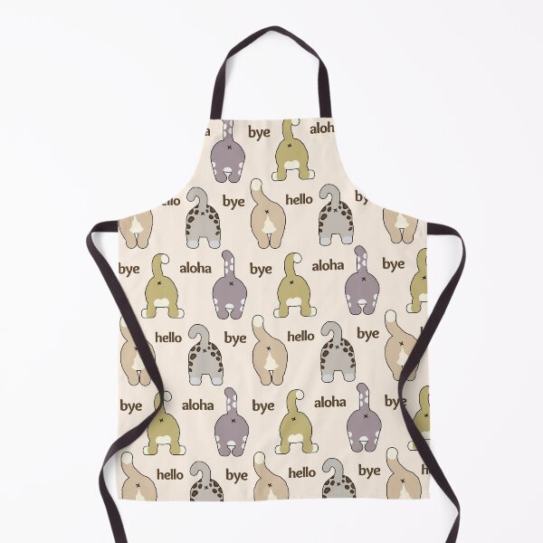 Item preview, Cat Hello Bye Aloha Funny Butts Pattern - Cat Greetings designed and sold by ViewerEqualsPhoton.