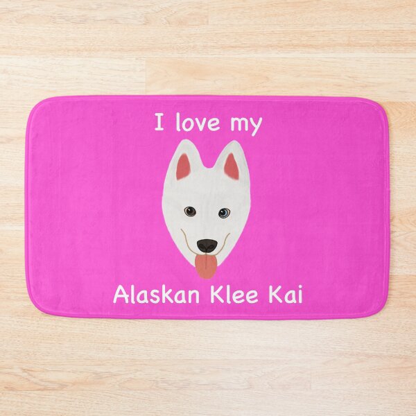 Item preview, I Love My Alaskan Klee Kai (white with one brown eye and blue eye) designed and sold by Tiki-Kreations.