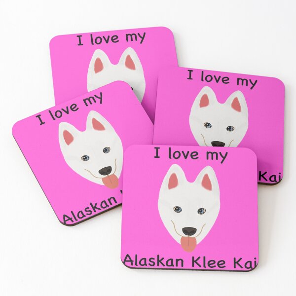 Item preview, I Love My Alaskan Klee Kai (white with blue eyes) designed and sold by Tiki-Kreations.