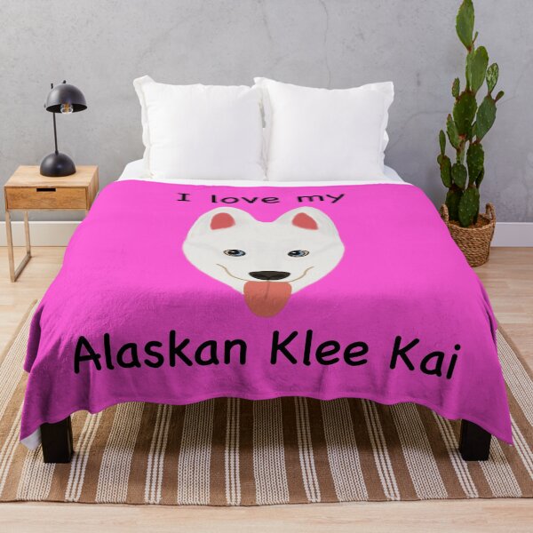 Item preview, I Love My Alaskan Klee Kai (white with blue eyes) designed and sold by Tiki-Kreations.