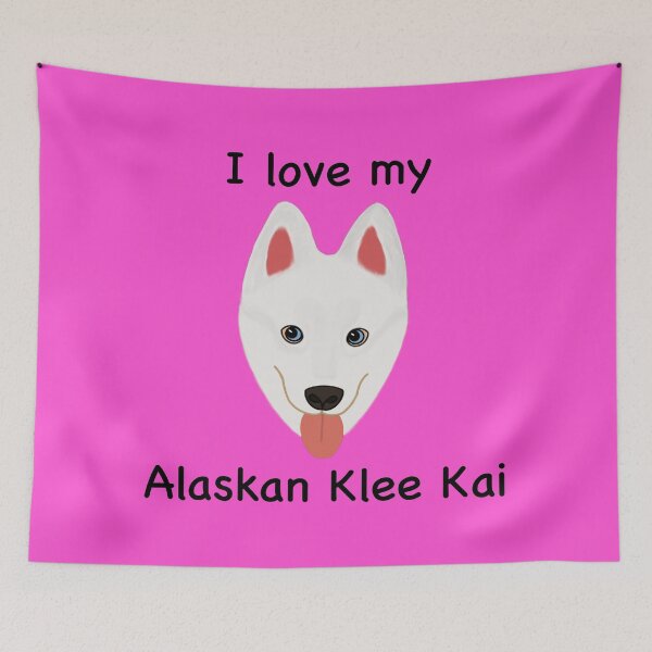 Item preview, I Love My Alaskan Klee Kai (white with blue eyes) designed and sold by Tiki-Kreations.