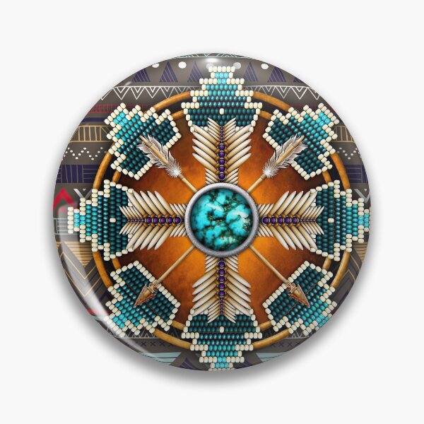 Item preview, Native American Blue Mandala African Eagle Tribal designed and sold by LarinaBeauty.
