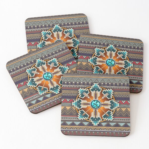 Item preview, Native American Blue Mandala African Eagle Tribal designed and sold by LarinaBeauty.