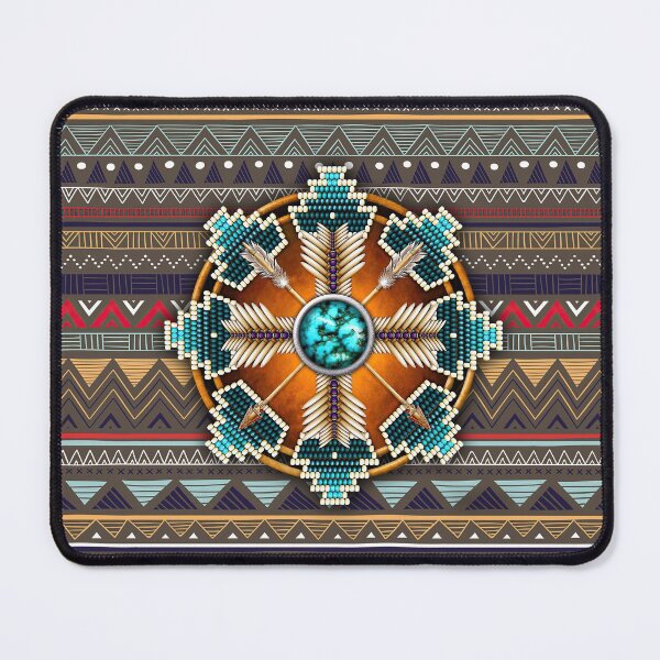 Item preview, Native American Blue Mandala African Eagle Tribal designed and sold by LarinaBeauty.