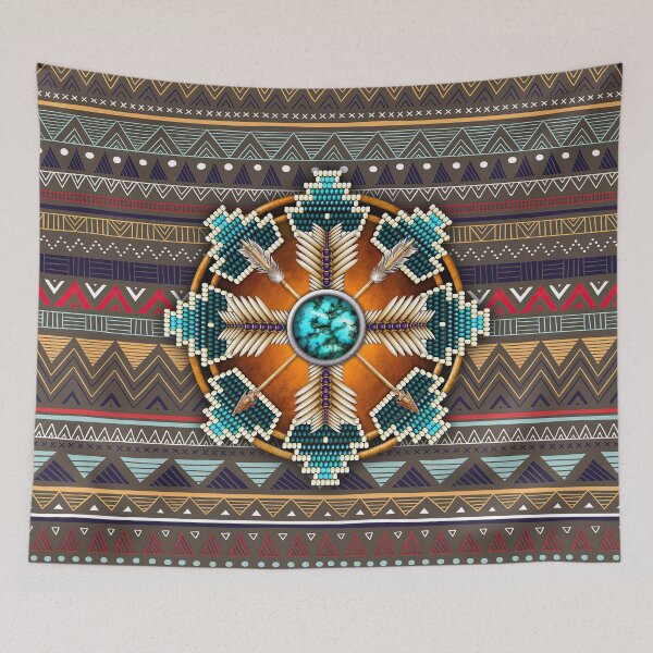 Item preview, Native American Blue Mandala African Eagle Tribal designed and sold by LarinaBeauty.
