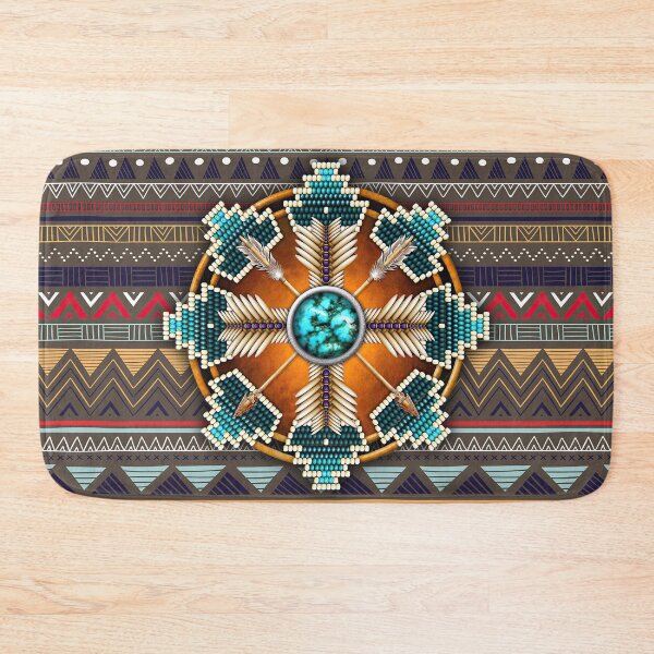 Item preview, Native American Blue Mandala African Eagle Tribal designed and sold by LarinaBeauty.