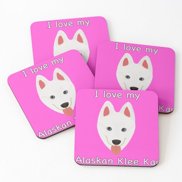 Item preview, I Love My Alaskan Klee Kai (white with blue eyes) designed and sold by Tiki-Kreations.