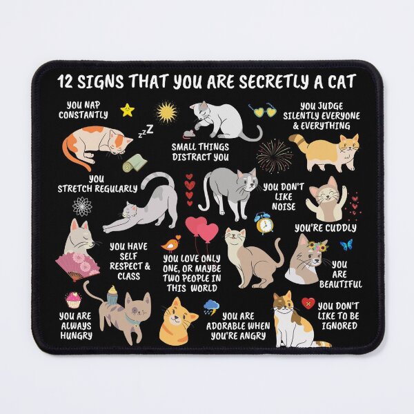 Item preview, 12 Signs That You Are Secretly a Cat Gifts For Cat Lovers Crazy Cat Lady Cat Home Decor Notebook designed and sold by neotrend.