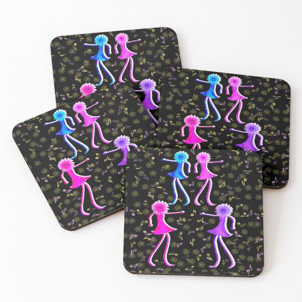 Item preview, Dancing Flower Girls on Black designed and sold by Only1helen.