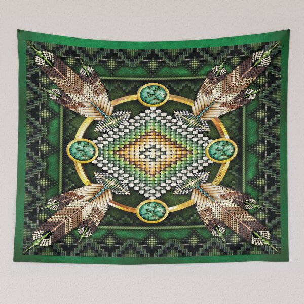 Item preview, Native American Green African Eagle Tribal designed and sold by LarinaBeauty.