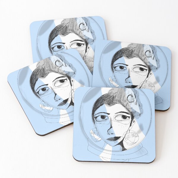 Item preview, An Astronaut with Laika-themed Earrings designed and sold by chunkaangXpriss.