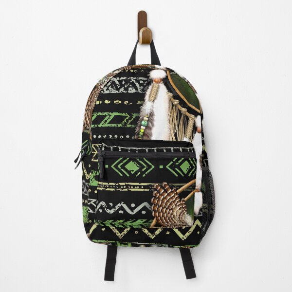 Item preview, Native American Green Owl Mandala African Eagle Tribal designed and sold by LarinaBeauty.