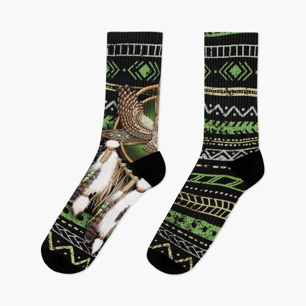 Item preview, Native American Green Owl Mandala African Eagle Tribal designed and sold by LarinaBeauty.