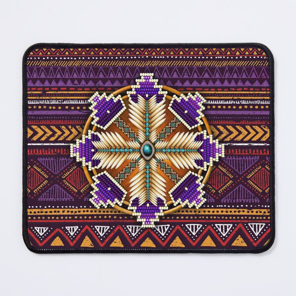 Item preview, Native American Purple Mandala African Eagle Tribal designed and sold by LarinaBeauty.