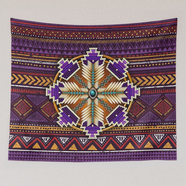 Item preview, Native American Purple Mandala African Eagle Tribal designed and sold by LarinaBeauty.