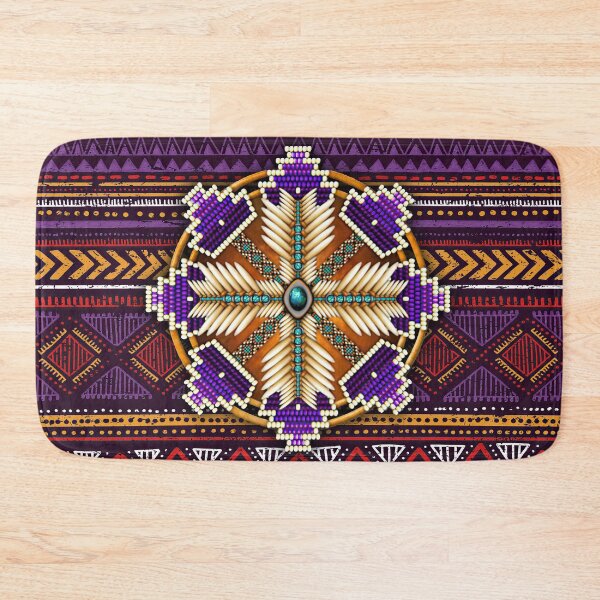 Item preview, Native American Purple Mandala African Eagle Tribal designed and sold by LarinaBeauty.