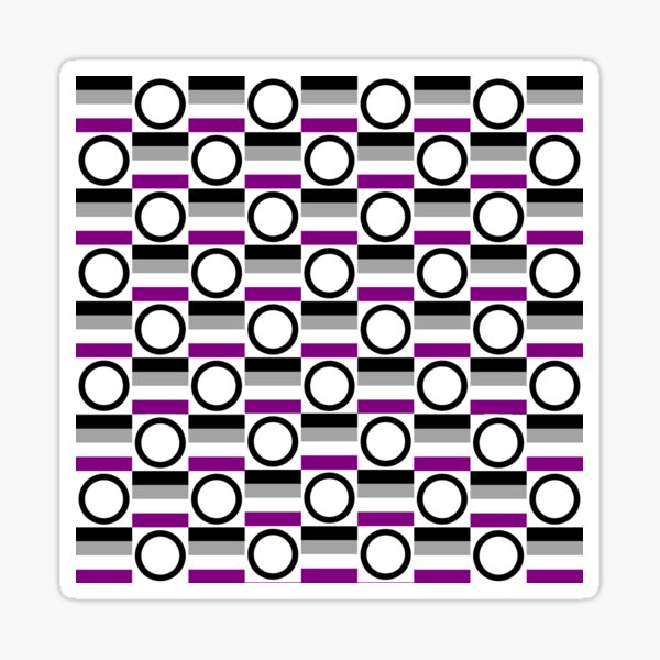 Asexual Pride Flags And Asexuality Symbols Pattern Sticker By Schpidauu Redbubble 3339