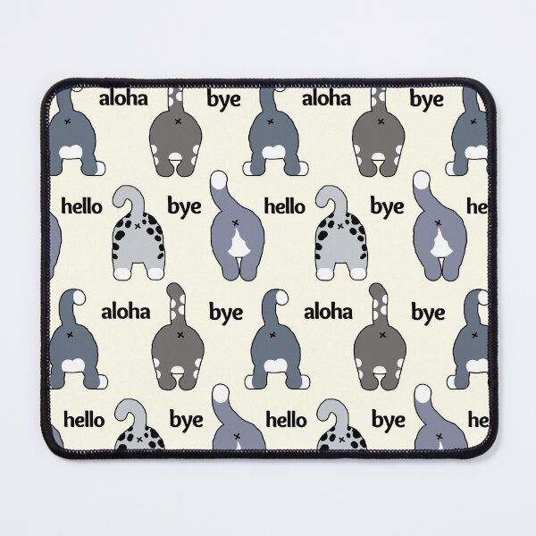 Item preview, Cat Hello Bye Aloha Funny Butts Pattern - Cat Greetings  designed and sold by ViewerEqualsPhoton.