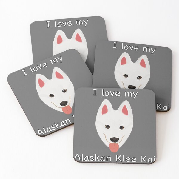 Item preview, I Love My Alaskan Klee Kai (white with brown eyes) designed and sold by Tiki-Kreations.