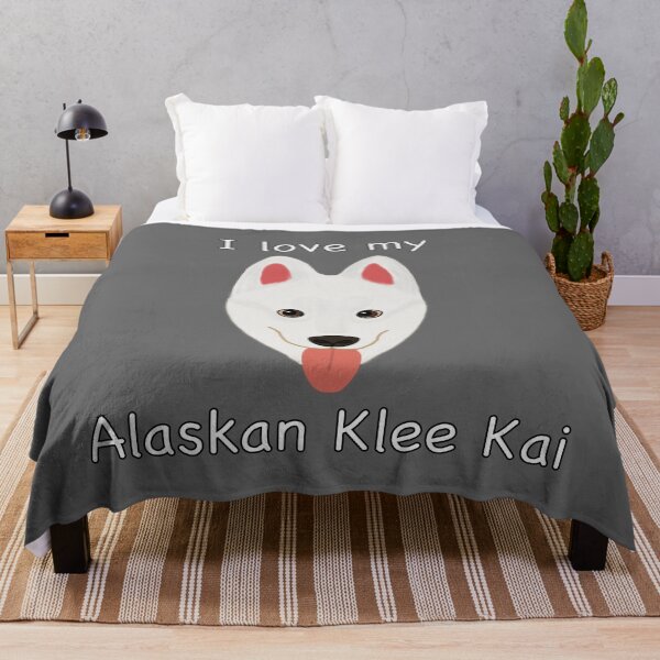 Item preview, I Love My Alaskan Klee Kai (white with brown eyes) designed and sold by Tiki-Kreations.
