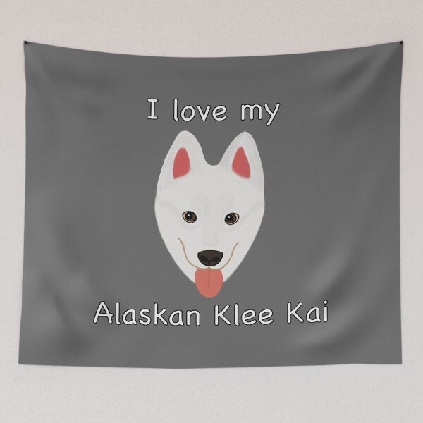 Item preview, I Love My Alaskan Klee Kai (white with brown eyes) designed and sold by Tiki-Kreations.