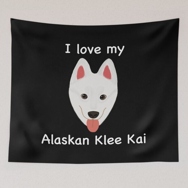 Item preview, I Love My Alaskan Klee Kai (white with brown eyes) designed and sold by Tiki-Kreations.