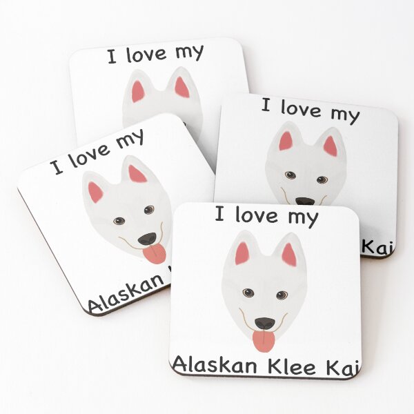 Item preview, I Love My Alaskan Klee Kai (white with brown eyes) designed and sold by Tiki-Kreations.