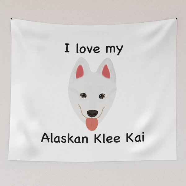 Item preview, I Love My Alaskan Klee Kai (white with brown eyes) designed and sold by Tiki-Kreations.