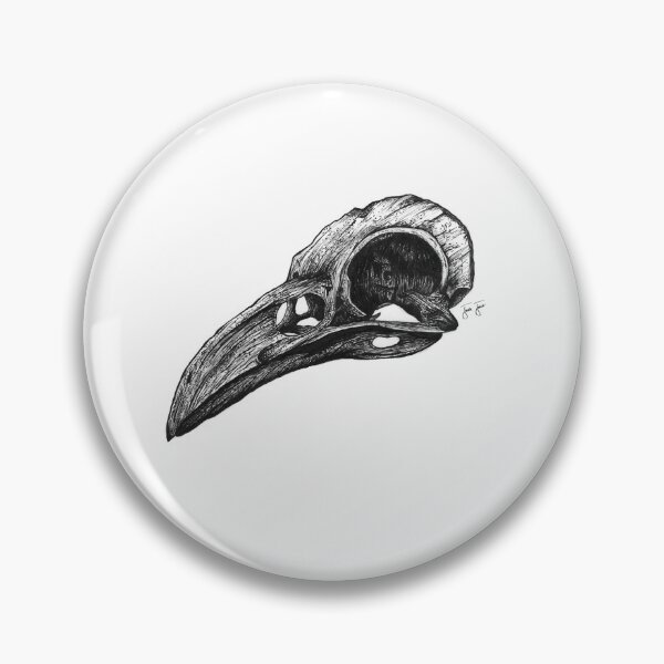 Item preview, Raven Skull in Ink designed and sold by inkyhollows.