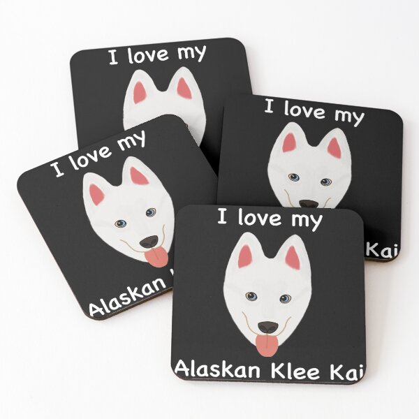 Item preview, I Love My Alaskan Klee Kai (white with blue eyes) designed and sold by Tiki-Kreations.