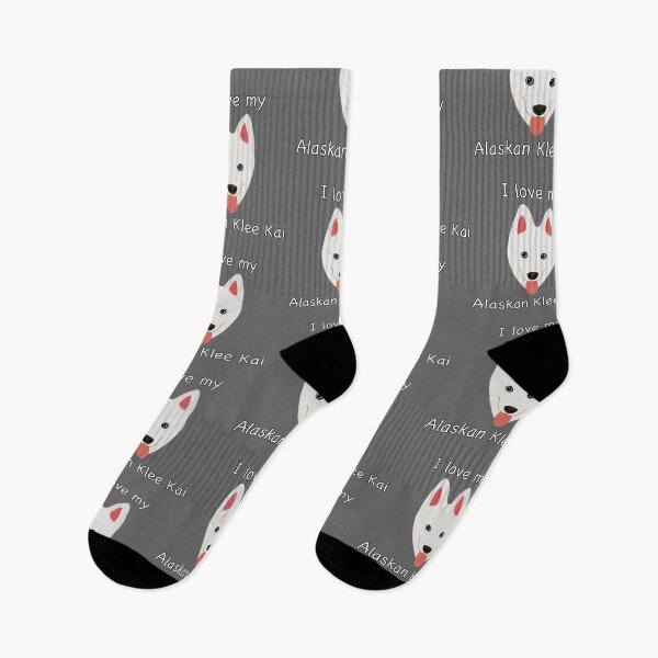 Item preview, I Love My Alaskan Klee Kai (white with blue eyes) designed and sold by Tiki-Kreations.