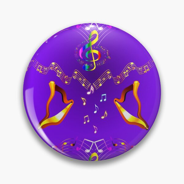 Item preview, Copy of Vivid Golden Musical Harps on Purple designed and sold by Only1helen.