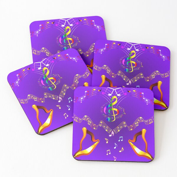 Item preview, Copy of Vivid Golden Musical Harps on Purple designed and sold by Only1helen.